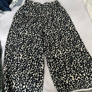 h&m wide leg smocked waist band pants